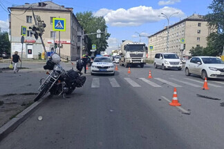 На Донбасской произошла авария с мотоциклом