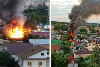 «Всё искрит, слышны взрывы»  в Орджоникидзевском районе  вчера загорелись жилые дома