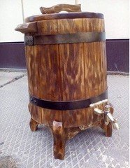  Fabrika Masterov Жбан деревянный на ножках. Бочка кедровая для напитков