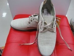  Обувь мужская ЭКОНОМАРКЕТ Туфли мужские белые с перфорацией на шнуровке