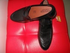  Обувь мужская ЭКОНОМАРКЕТ Туфли мужские черные с перфорацией, нат. кожа, KAFUTESI