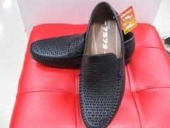  Обувь мужская ЭКОНОМАРКЕТ Туфли мужские черные с перфорацией, - 7579 -