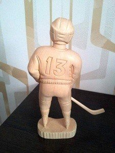 Fabrika Masterov Статуэтка деревянная "Хоккеист". Деревянная фигурка - фото 4
