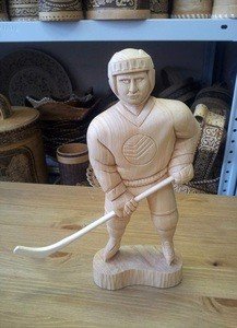Fabrika Masterov Статуэтка деревянная "Хоккеист". Деревянная фигурка - фото 1