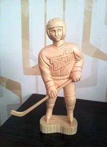 Fabrika Masterov Статуэтка деревянная "Хоккеист". Деревянная фигурка - фото 2