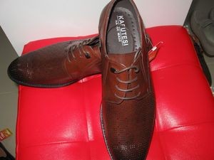 ЭКОНОМАРКЕТ Туфли мужские коричневые с перфорацией, нат. кожа, KAFUTESI - фото 1